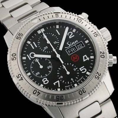 SINN 206.ST.AR DAY DATE CHRONOGRAPH BLACK DIAL AUTOMATIC 43MM MEN'S WATCH