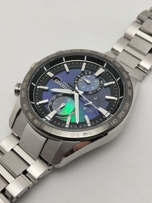 CITIZEN ATTESA AT8188-64L UNITE WITH BLUE ECO-DRIVE WATCH TESTED W/BOX