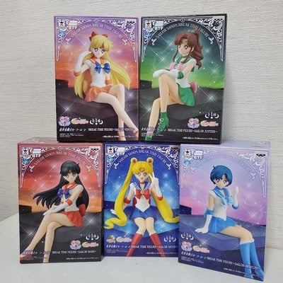 SAILOR MOON BREAK TIME FIGURE 5PCS SET BANPRESTO SEALED RARE JAPAN F/S