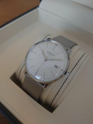 JUNGHANS 027/4002.44 MAX BILL AUTOMATIC MEN'S WRISTWATCH ROUND FACE GERMAN MADE