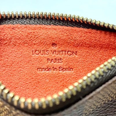 LOUIS VUITTON N62656 DAMIER EBENE POCHETTE CLES COIN PURSE KEY CASE BROWN