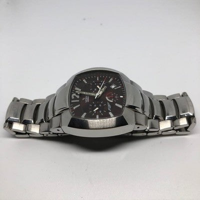 VICEROY FERNANDO ALONSO BLACK & SILVER QUARTZ CHRONOGRAPH USED FROM JAPAN