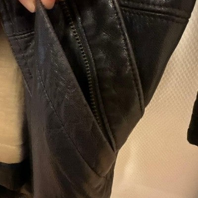 ISSEY MIYAKE VINTAGE 70S 80S LEATHER COAT JACKET FUR COLLAR RARE ARCHIVE JAPAN