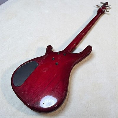 TUNE BASS MANIAC TB-STANDARD ASH ELECTRIC BASS SEE-THROUGH RED
