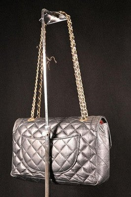 CHANEL MATELASSE CHAIN SHOUDER BAG COCO LOGO GOLD TONE METAL VINTAGE AUTHENTIC