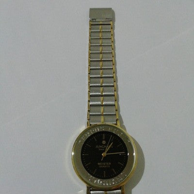 JUNGHANS MEISTER QUARTZ MEN'S WRISTWATCH ROUND FACE SILVER COLOR SS CASE AS IS