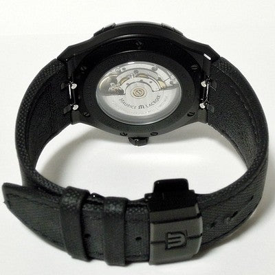 MAURICE LACROIX AIKON AUTOMATIC AY67070 ML115 BLACK DIAL PVD MENS WATCH AS IS