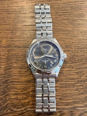 BALL WATCH TRAINMASTER CLEVELAND EXPRESS NM1058D-SCJ-GY GRAY DIAL STAINLESS