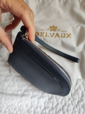 DELVAUX PIN D MULTIFONCTIONS LEATHER COIN CARD CASE WITH BOX