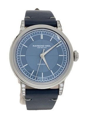 RAYMOND WEIL 2125 AUTOMATIC WATCH NAVY DIAL ANALOG MEN'S WRIST WATCH
