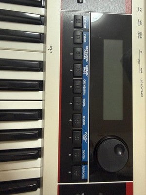 ROLAND JUNO-DI-WH 61 KEY SYNTHESIZER KEYBOARD WHITE W/ PEDAL ADAPTER CASE