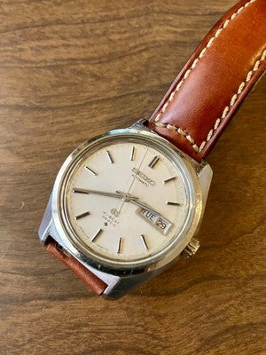 GRAND SEIKO HI-BEAT AUTOMATIC MEN'S WRISTWATCH ROUND JAPAN MADE LEATHER AS IS