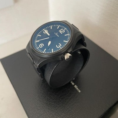 SINN 656S AUTOMATIC BLACK PVD PILOT WATCH MENS BOXED DISCONTINUED MODEL