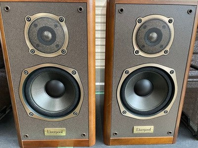 ONKYO D-500II LIVERPOOL BOOKSHELF SPEAKERS PAIR TESTED WORKING W/ PIONEER CABLES