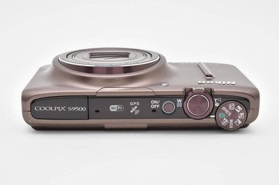 NIKON COOLPIX S9500 BROWN 18.1MP 22X DIGITAL CAMERA