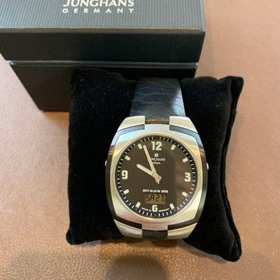 JUNGHANS 056/4410.00 RADIO-CONTROLLED MEN'S WRISTWATCH THE GERMAN WATCH LEATHER