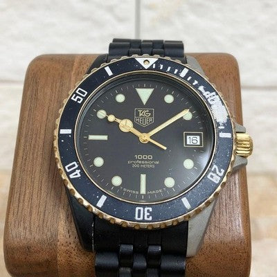 TAG HEUER 1000 PROFESSIONAL 980.029N TWO-TONE BLACK QUARTZ LADIES WATCH