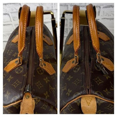 LOUIS VUITTON SPEEDY 30 M41526 MONOGRAM HANDBAG PADLOCK KEY VINTAGE AUTHENTIC