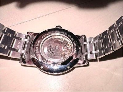 MONTBLANC STAR ROMAN SMALL SECONDS DATE AUTOMATIC WATCH SS SILVER DIAL 39MM