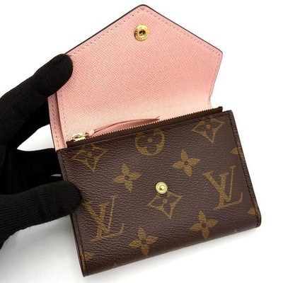 LOUIS VUITTON VICTORINE MONOGRAM ROSE BALLERINE TRI-FOLD WALLET M62360 JAPAN
