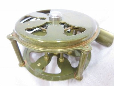 KINEYA KABOSU FLY REEL UNUSED BRASS TARNISH FROM JAPAN