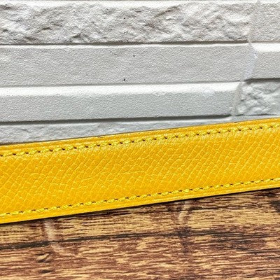 HERMES MINI CONSTANCE H-BUCKLE LEATHER BELT YELLOW GREEN 62-67CM WAIST