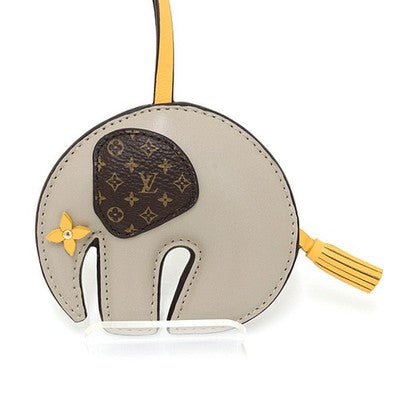 LOUIS VUITTON BAG CHARM・LV ELEPHANT TAUPE M02384 MONOGRAM CANVAS CALF ELEPHANT