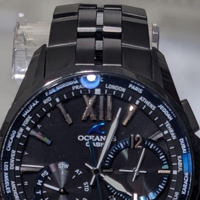 CASIO OCEANUS BLACK MANTA OCW-S3400B-1AJF SOLAR RADIO CONTROLLED WATCH