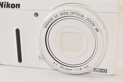 NIKON COOLPIX P330 WHITE COMPACT DIGITAL CAMERA FOR PARTS NOT WORKING
