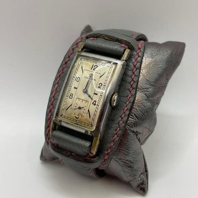 OMEGA VINTAGE T17 MANUAL WIND RECTANGULAR CASE WRISTWATCH CLASSIC RARE