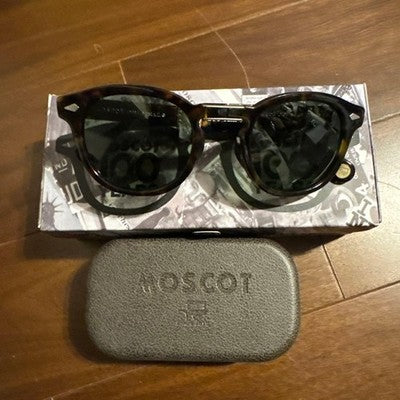 MOSCOT 100TH ANNIVERSARY 49 24-145 SUNGLASSES TORTOISE FRAME W/BOX ETC