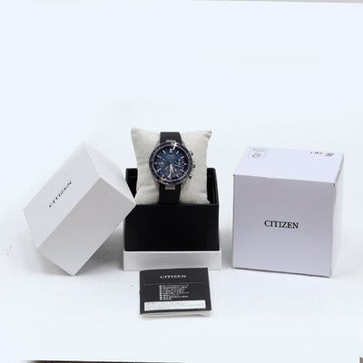 CITIZEN CC4050-18L Attesa Act Line Blue Dial Titanium Quartz Excellent /w Box