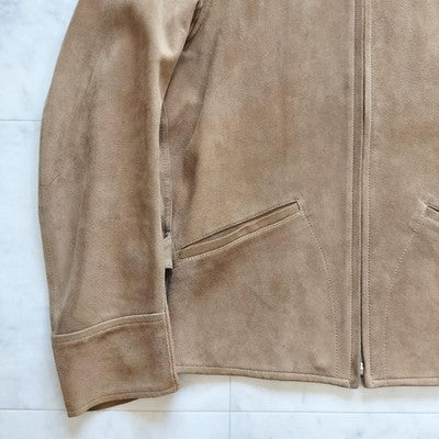 COMOLI SHEEP SUEDE LEATHER JACKET SIZE 2 M CAMEL MADE IN JAPAN