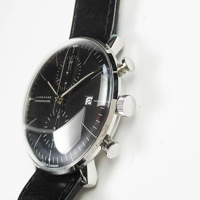 JUNGHANS MAX BILL AUTOMATIC CHRONOGRAPH MEN'S WRISTWATCH ROUND FACE GERMAN MADE