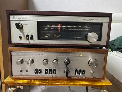 LUXMAN L-540 AMPLIFIER WL-550 TUNER SET VINTAGE AUDIO FOR PARTS REPAIR