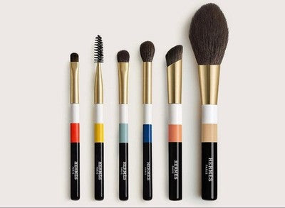 HERMES BRUSH SET LES VOYAGEURS LIMITED EDITION MAKEUP BRUSHES COLLECTION MINT