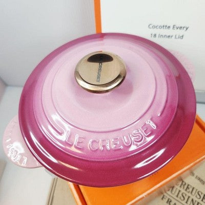 LE CREUSET COCOTTE EVERY 18 BERRY WITH INNER LID RARE NEW JP