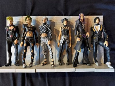 JOJO'S BIZARRE ADVENTURE DXF GUARD TEAM PASSIONE 5TH 12 FIGURES SET BLACK COLOR