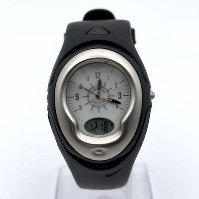 NIKE ACG MEN'S QUARTZ WATCH WITH ANALOG-DIGI BACKLIGHT DIAL WHITE EXCELLENT+++++
