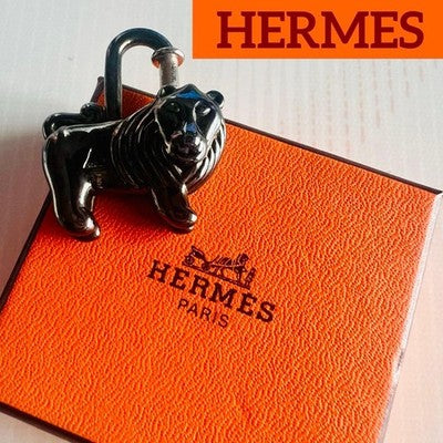 HERMES 1997 MARGIELA ERA LION CADENA CHARM PALLADIUM SILVER LIMITED EDITION