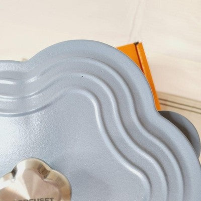 LE CREUSET COCOTTE FLEUR 20CM MINERAL BLUE FLOWER KNOB RARE NEW JP