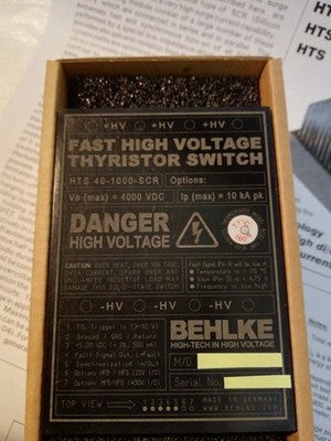 BEHLKE HTS 40-1000-SCR HIGH VOLTAGE THYRISTOR SWITCH 4000V 10000A NEW