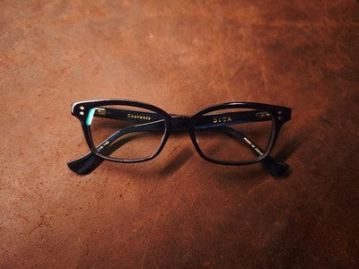 DITA DRX-3001 Courante Navy 50mm Frame Excellent /w Case & Cloth Used From Japan