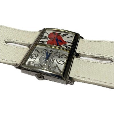 VIVIENNE WESTWOOD ANGLomania DOUBLE FACE HEART SKULL WATCH BOX MANUAL RARE