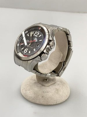 HAMILTON KHAKI NAVY GMT H775550 AUTOMATIC BLACK DIAL STAINLESS STEEL MEN'S WATCH