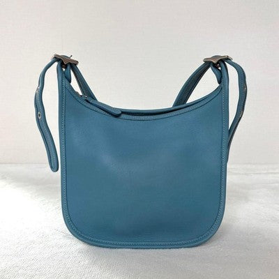 COACH VINTAGE BECKETT ZIP SHOULDER BAG LIGHT BLUE LEATHER CROSSBODY RARE OLD