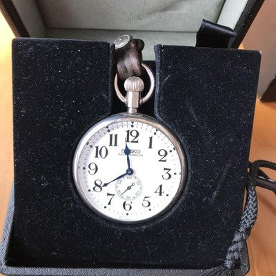 SEIKO RAILWAY WATCH HISTORICAL COLLECTION 02 HAND WINDING TAG W/ BOX NEAR MINT