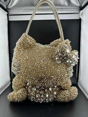 ANTEPRIMA WIRE BAG HELLO KITTY COLLABORATION LIMITED EDITION GOLD SILVER USED