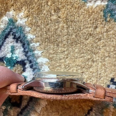 VINTAGE WATCH 34MM CASE MECHANICAL MANUAL WIND OVERHAULED 2025