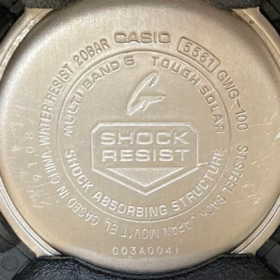 CASIO G-SHOCK BLACK MEN'S WATCH GWG-100-1AJF W/BOX TESTED JAPAN USED F/S